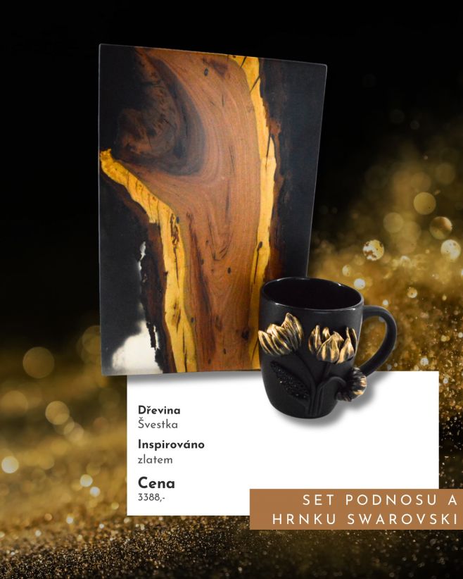 Luxusní sada hrnku s kamínky Swarovski a epoxidového podnosu 🙂 Objednáte na našem e-shopu #epomarst...